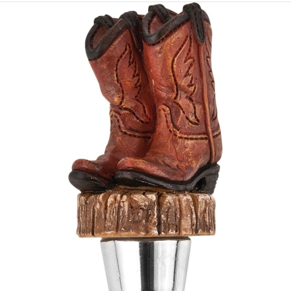 Cowboy boots wine stopper
